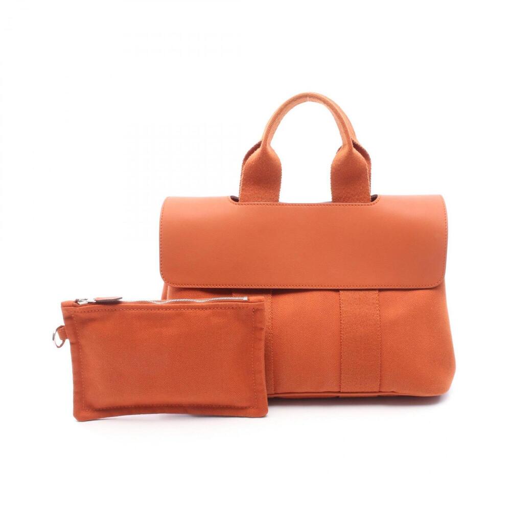 Hermes Valparaiso PM Potiron Handbag, Leather, Toile Chevron, Orange Tone - Picture 1 of 7